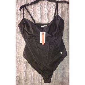 NWT Popilush Shapewear Hourglass Corset Bust Draping Bodysuit Size XL